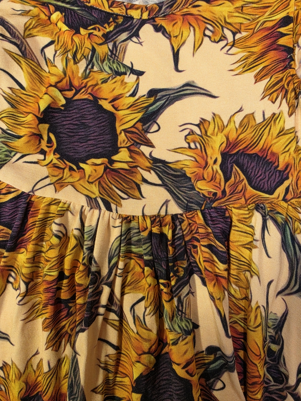 Posh Peanut Bamboo Arev Sunflower Dress 3t Spring Summer Fall - Picture 3 of 4